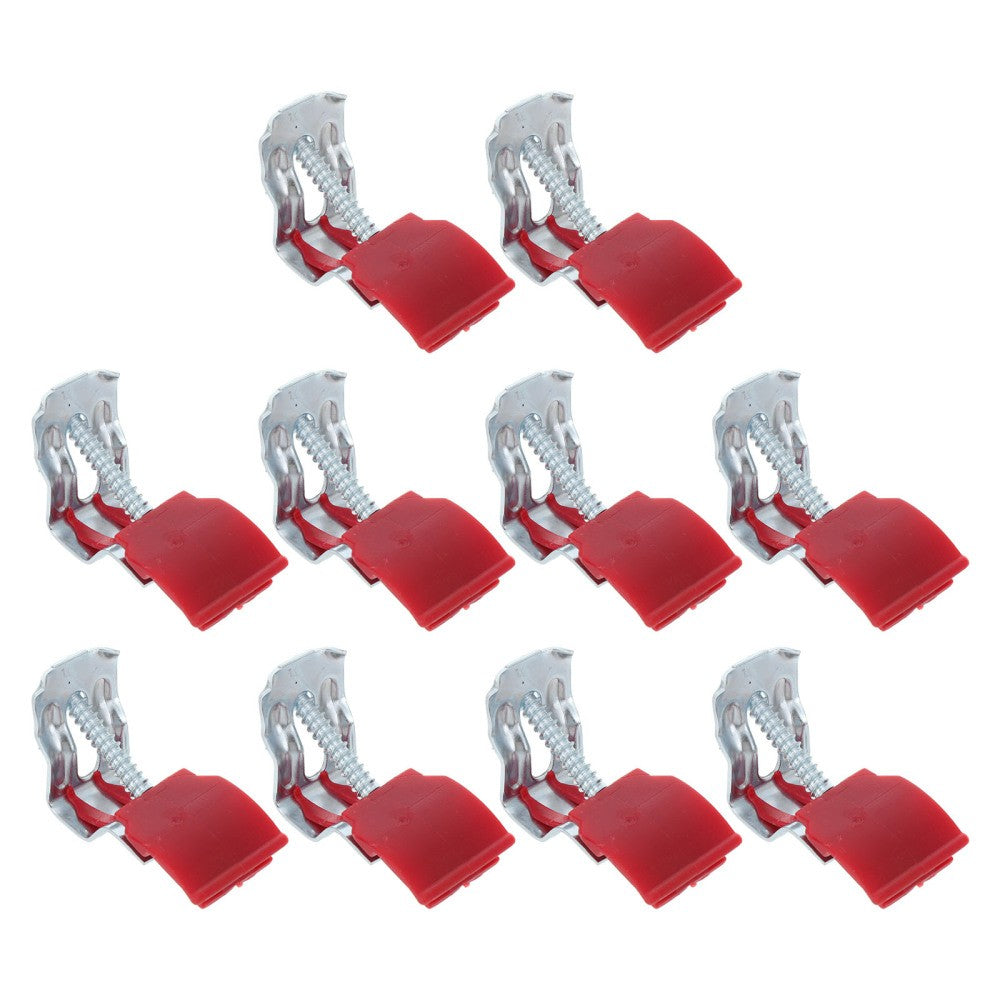 ya 14 10Pcs Kitchen Sink Bow Mounting Clips Adjustable Perforating Screws (Dark Red)