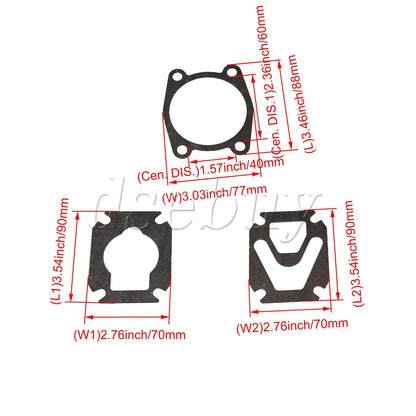 ya 14 48PCS Blcak Paper Pad Air Compressor Valve Repair Kit Parts Valve Plate