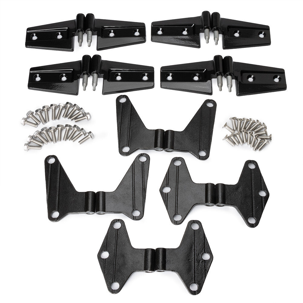 ya 11 6.6 For 2007-2018 for Jeep for Wrangler JK Body Door Hinge Replacement Set Black Powder Coat