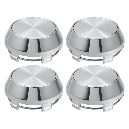 ya 1 7.4 4x For Wheel Center Cap Universal Rim Chrome Hub Cap 60mm No Logo Silver Base