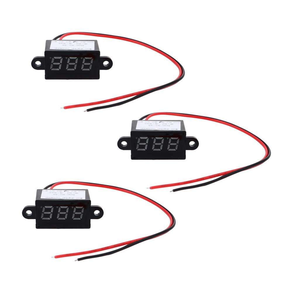 ya 5 8.7 3pcs Digital Dc Waterproof And Drop Resistant 2.8 Inch Voltmeter Meter with