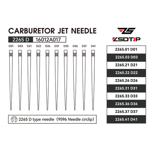 ya 4 6.17 Dellorto 2265 PHBL Carburetor 10Pcs Needle Jets Carb Repair Kit Replacement