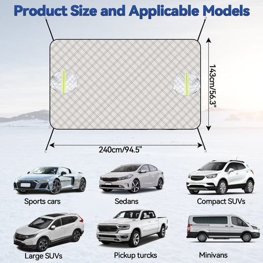 ya 2 6.26.2 Windshield Cover Large Cover Car Windshield Cover Winter Frost Protection!