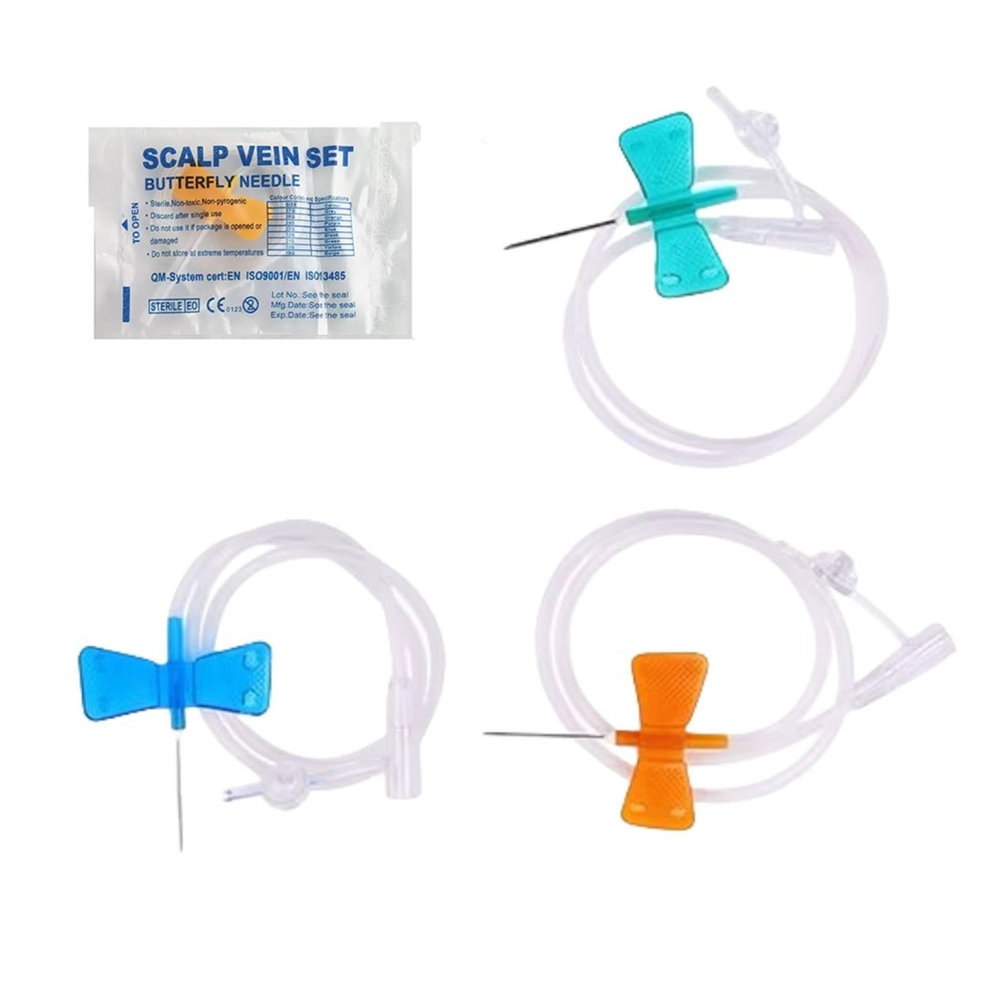 Scalp Vein Set - Luer slip - 21-23-25g - 50/pack