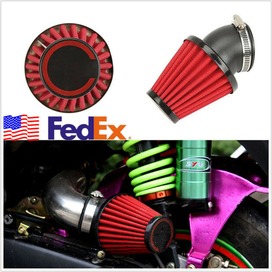 ya 8 5.26 42mm Red Universal Air Filter 45¡ã Angled For Motorcycle ATV Dirt Bike 150-250cc