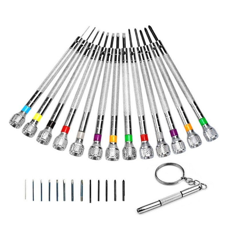 ya 26 13Pcs Brightly Colored Screwdriver For Eyeglass Watch Delicate Component Fixing