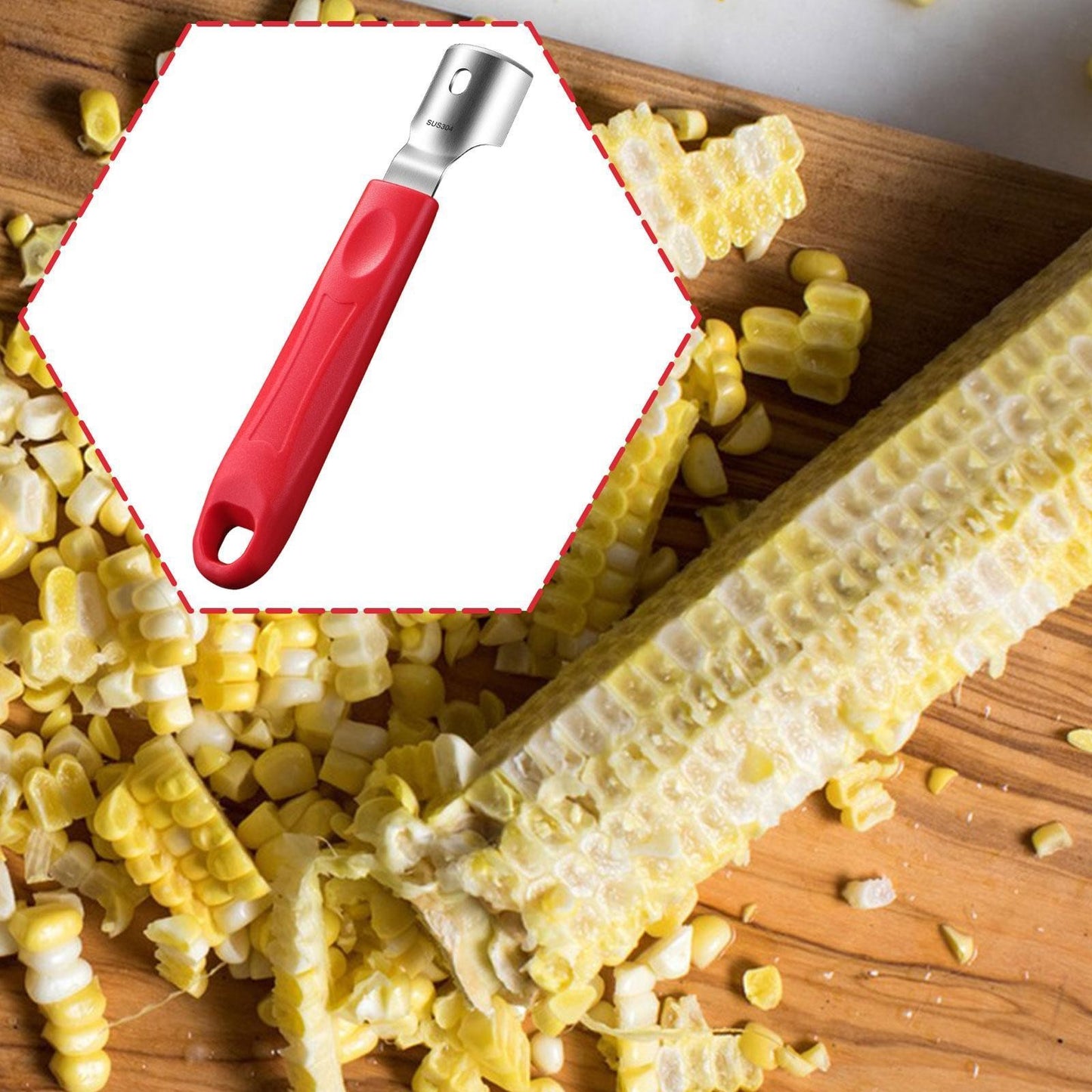 ya 26 Corn Peeler Stainless Steel Corn COB Stripper for Home Kitchen Dining Room