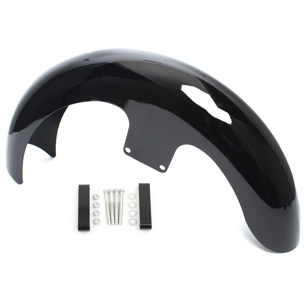 ya 5 8.7 21 Wrap Front Fender Gloss Black for Harley Touring Electra Street Road Glide