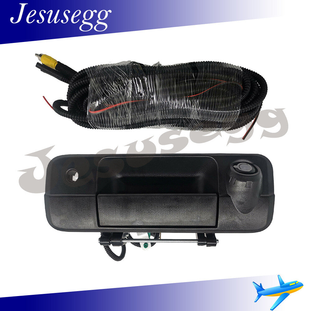 ya 9 6.5 Black Tailgate Handle with Camera & Keyhole for Toyota Tundra 14-21 Tacoma 16-21