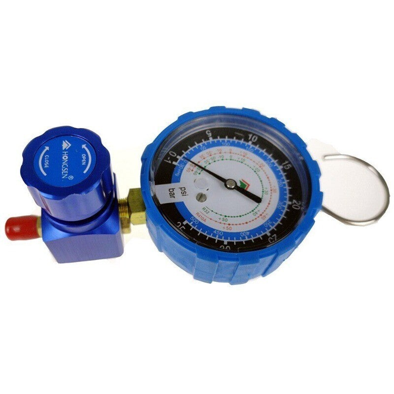 HS-468AL 1-way Manifold Gauge Low Pressure Single Meter with Valve Pressure Gaug
