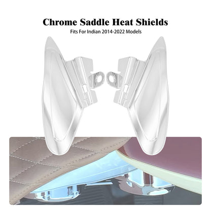 ya 5 8.7 Chrome Reflective Saddle Heat Shields Fits For Indian Chief Roadmaster 2014-2022