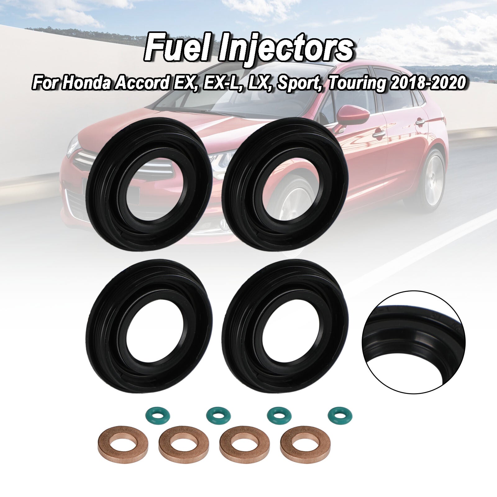 ya 1 8.5.1 4PCS Injector Seals for Transit MK3 MK6 MK7 2.0 2.2 2.4 TDCI TDDI U1