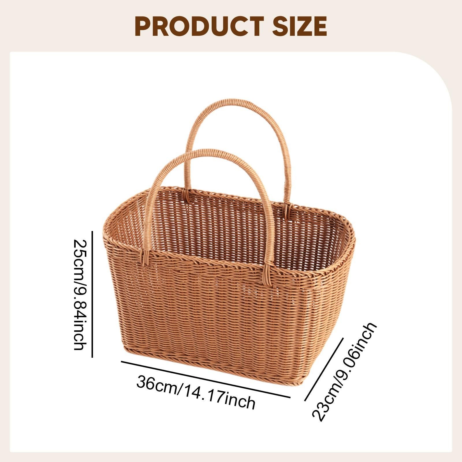 ya 14 Handwoven Basket with Handles uit Picnic Basket for We ing Party Kitchen