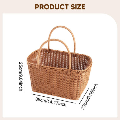 ya 14 Handwoven Basket with Handles uit Picnic Basket for We ing Party Kitchen
