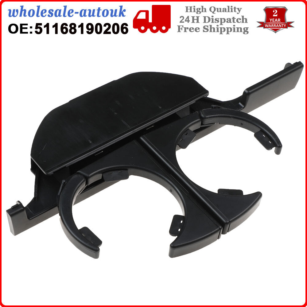 ya 4 6.21 for BMW E39 5 Series 1995-2004 (RHD) Black Front Center Console Drink Cup Holde