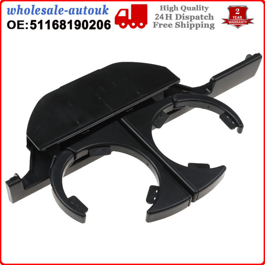 ya 4 6.21 for BMW E39 5 Series 1995-2004 (RHD) Black Front Center Console Drink Cup Holde