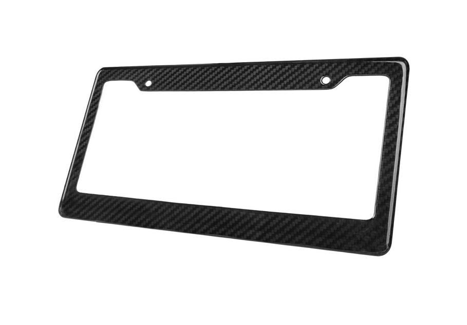 ya 1 8.5.3 Car License Plate Frame Cover Cap Bonnet Rear Boot Custom Text Black for Mercedes .
