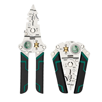 ya 25 Folding Wire Strippers Pliers with Cutting Crimping and Voltage Testing Tool