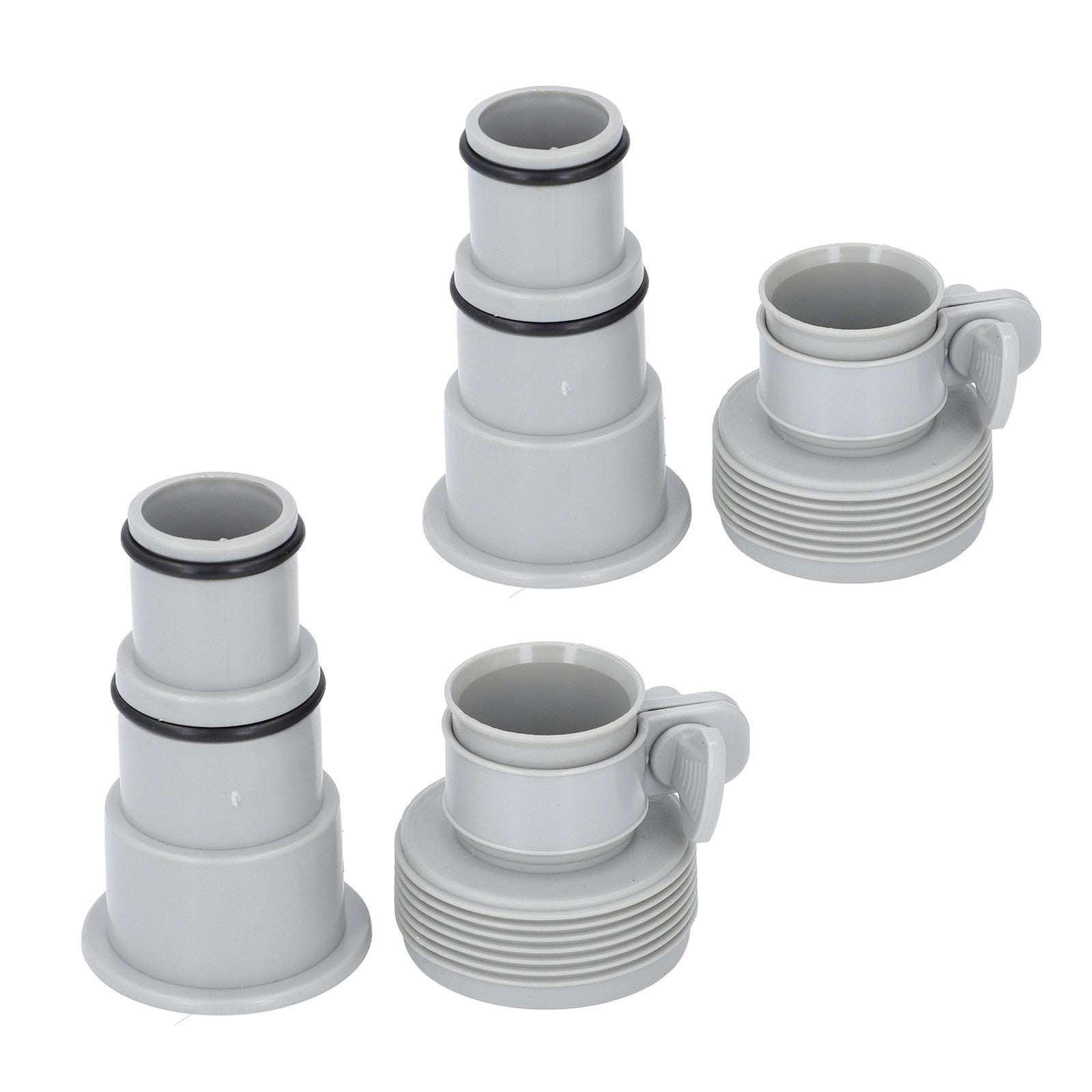 ya 14 4PCS Set Pool Hose Adapter Set PVC Threaded Clamp Type Pool Pump Hose