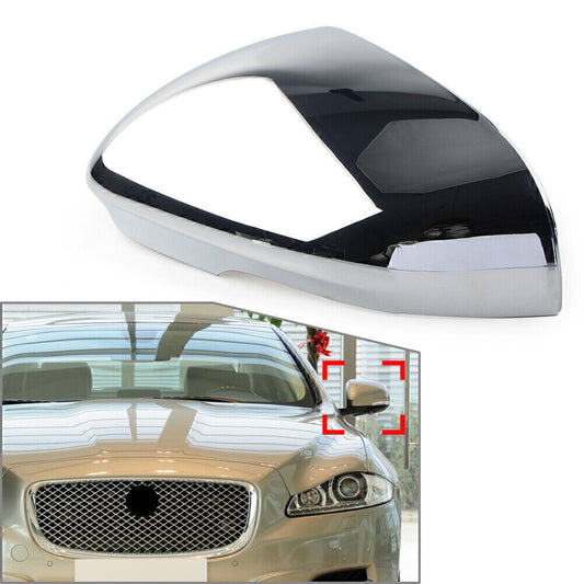 ya 7 6.10 1x Left Side View Mirror Cover Cap Chrome Fit for Jaguar XF X XFR-S XJ XE XKR-S