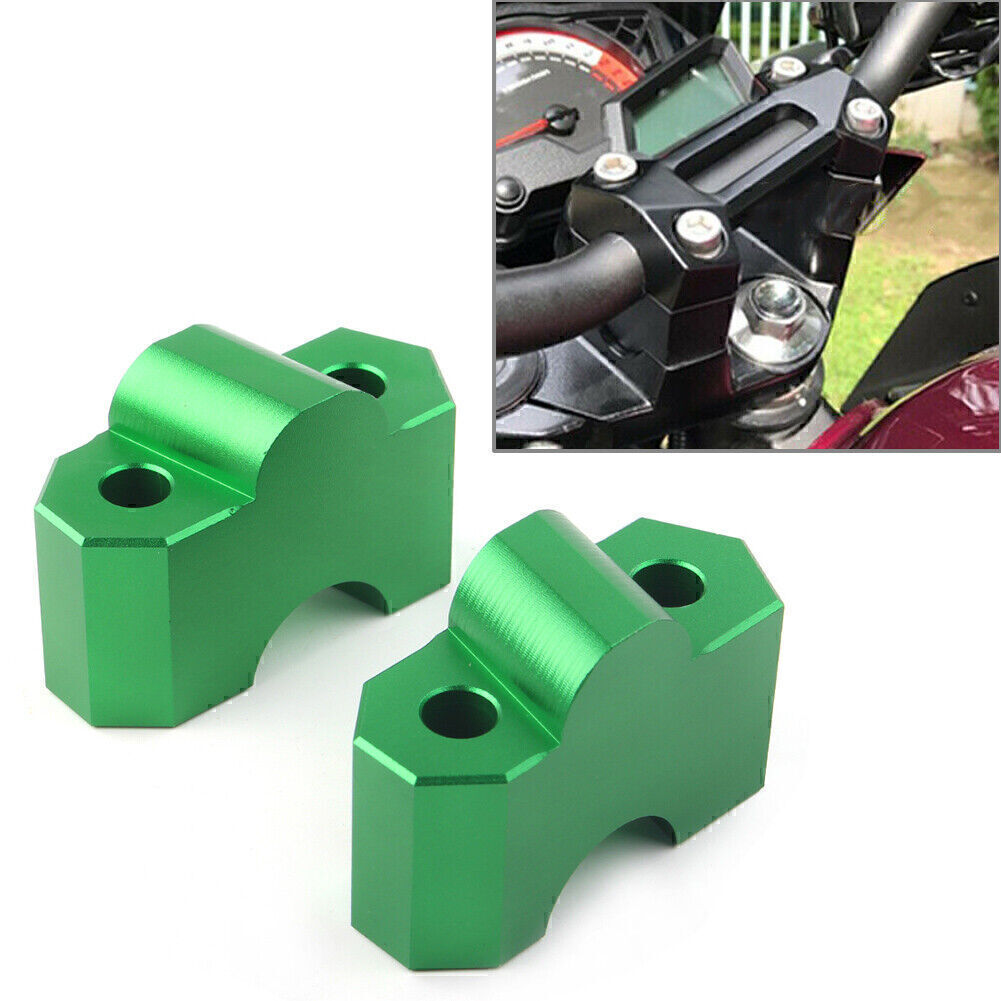 ya 2 6.30 Motorcycle Handlebar Riser Clamp Fit for Kawasaki Z750 2004-2012 Z1000 03-2016 Green