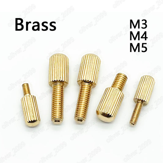 Brass Knurled Screws With Head M3 M4 M5