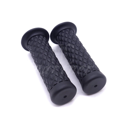 ya 5 8.7 New 7/8 Black Vintage Rubber Handlebar Hand Grip For Bobber Cafe Racer Custom