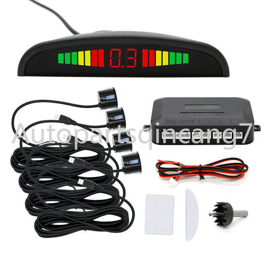 ya 4 6.21 4 parking sensors car reverse backup buzzer radar system kit sound alarm