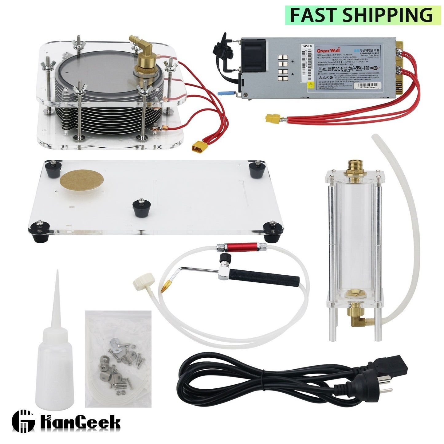 ya 26 200-300W 220V to 12V Hydrogen Gas Generator High Gas Production Metal Heating