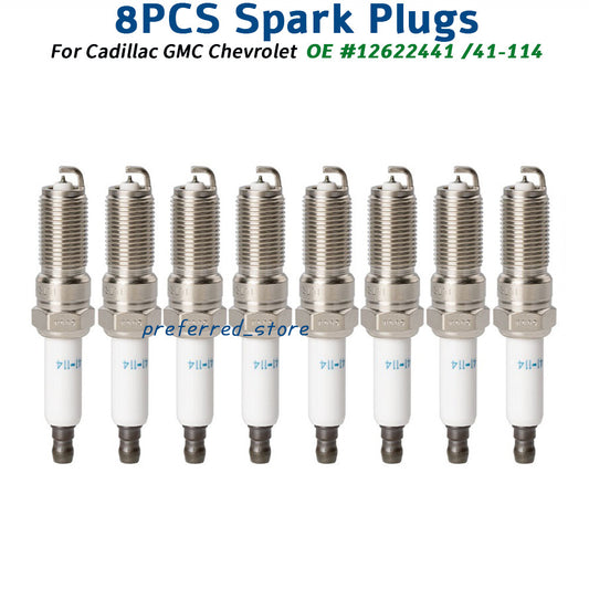 ya 2 6.27 8Pcs 41-114 Spark Plugs 12622441 Fits for Cadillac Escalade for Chevrolet for GMC Yukon