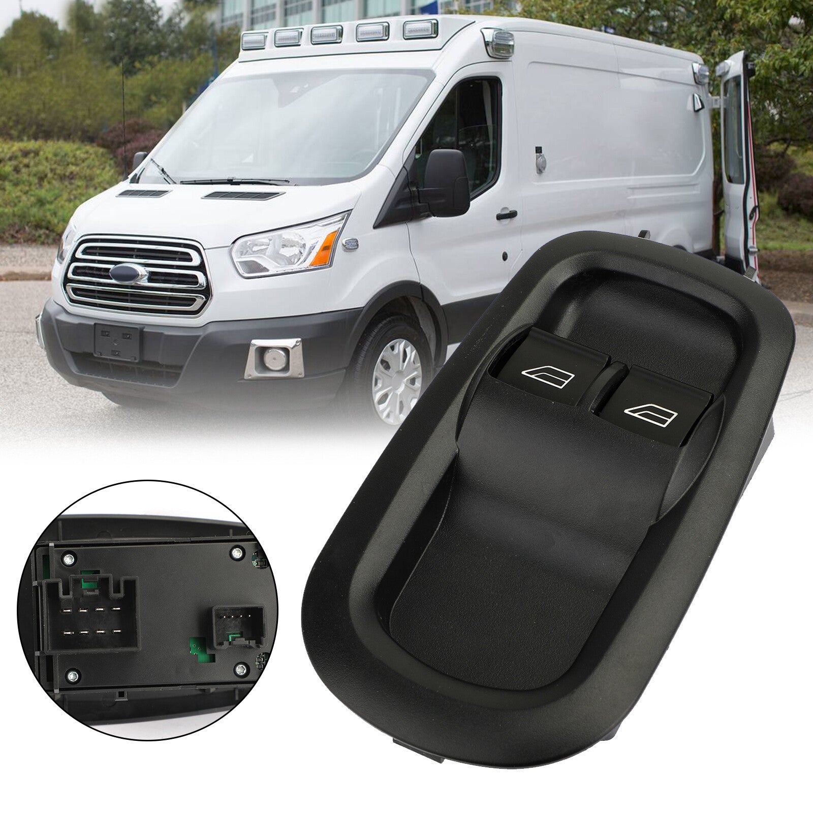 ya 1 8.5.1 Drivers Side Door Double Window Switch For Transit MK8 Custom 2014+ 1791339