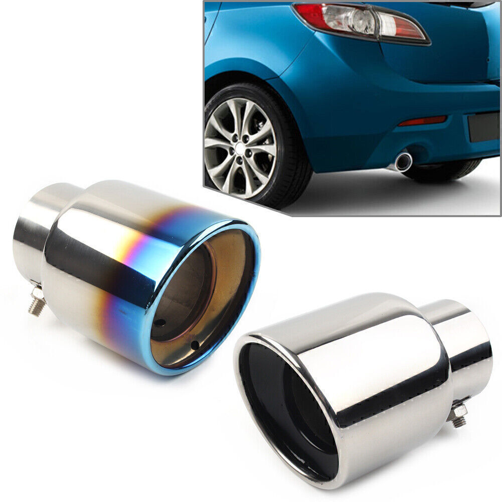ya 4 6.17.2 Car Stainless Steel Rear Pipe Tail Muffler Tip for Mazda 3 2010-2013