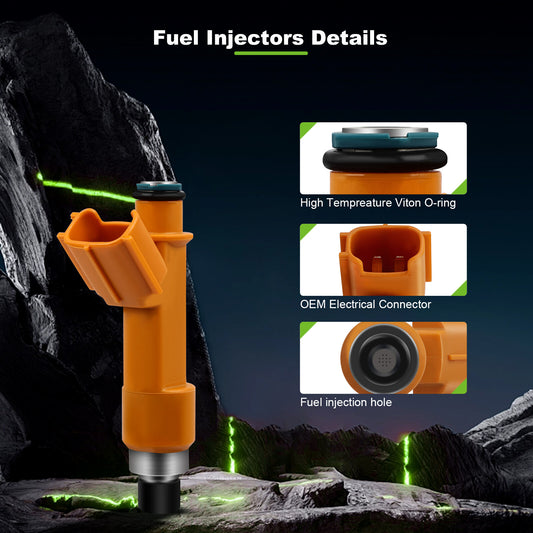 ya 1 8.5.1 4x Fuel Injectors for Camry 2003 2004 2005 2006 2007 2008-2011 2.4L