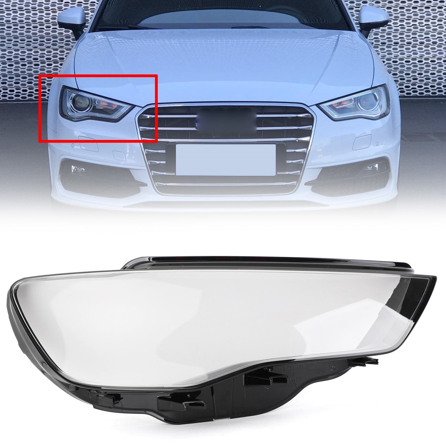 ya 1 8.12 baidi Headlight Cover Headlamp Lens Right for Audi A3 2013-2016 Clear