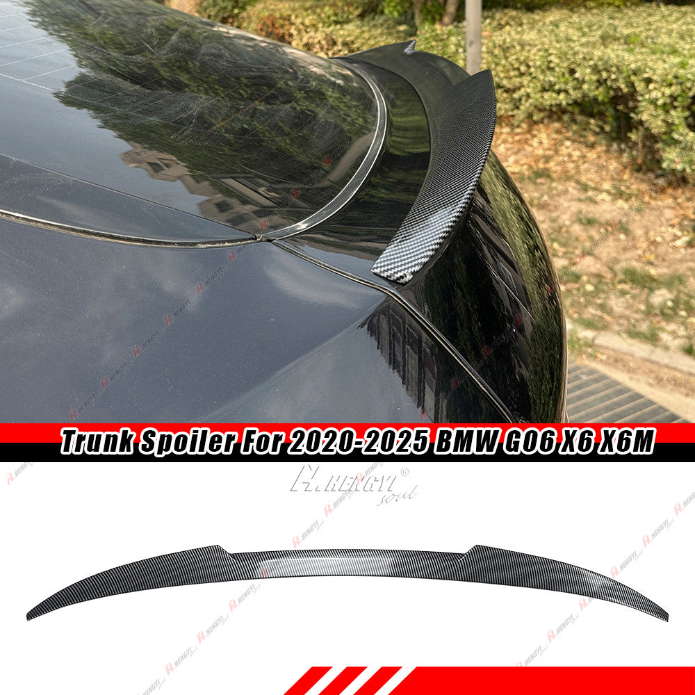 ya 3 6.25.3 Carbon Painted For 20-2026 for BMW G06 X6 X6M M Competition Style Trunk Spoiler Wing