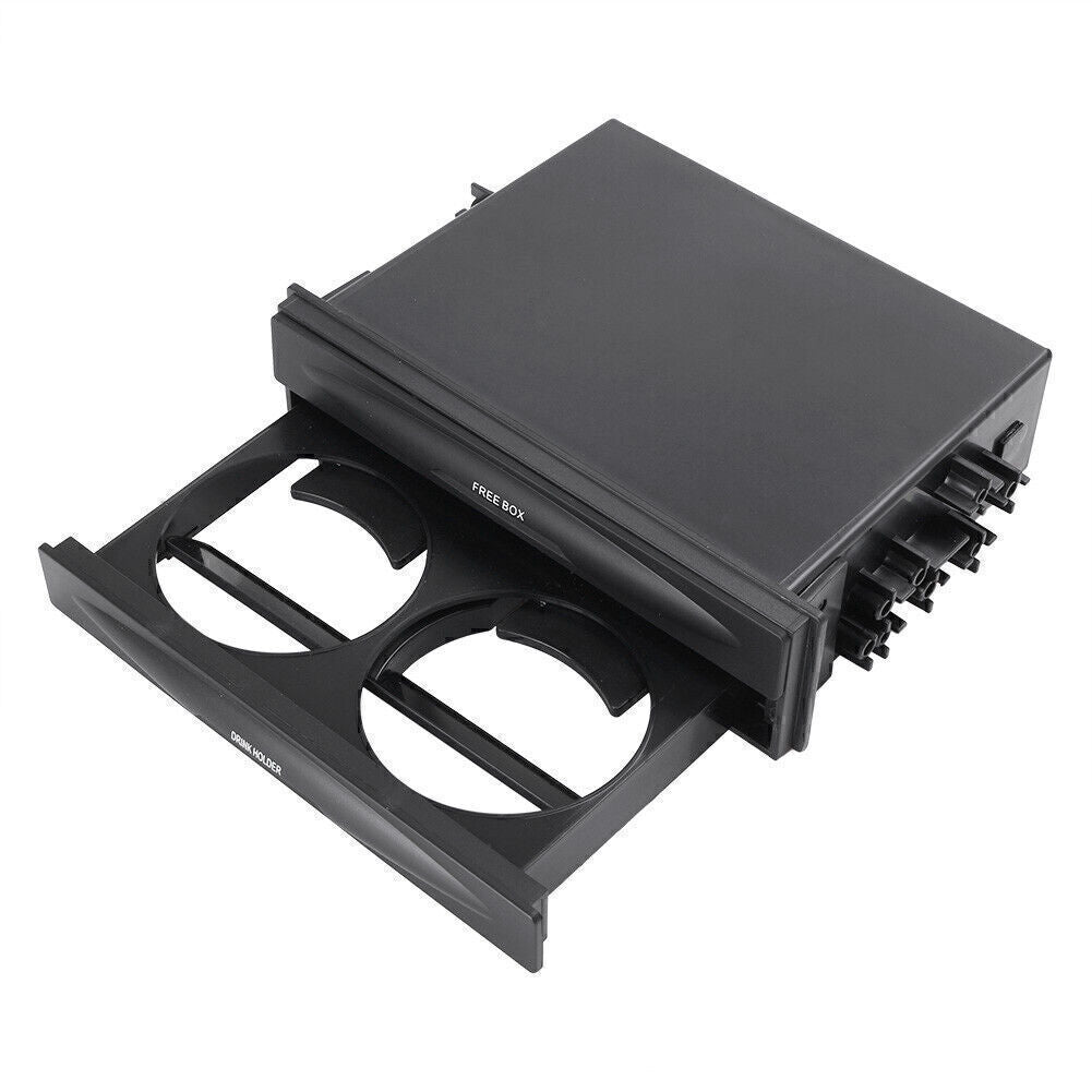 ya 4 6.21 Car Double Din Radio Pocket Installation Dash Storage Box Cup Holder Universal