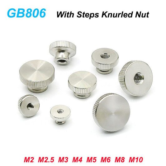Stainless Steel Knurled Nut GB806 Thumb Grip Knob Adjustment Nut M2 M3 M4 M5-M10