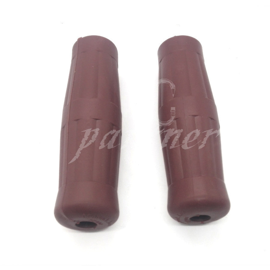 ya 6 6.13.2 7/8 Brown Vintage Motorcycle Classic Coke Bottle Handlebar Rubber Hand Grip