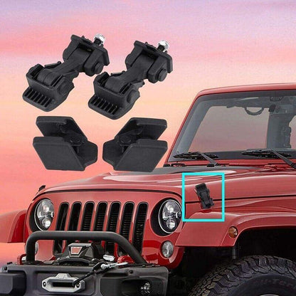 ya 5 8.7 2-piece front hood latch and bracket suitable for Jeep for Wrangler 55395652AC 55395653AC