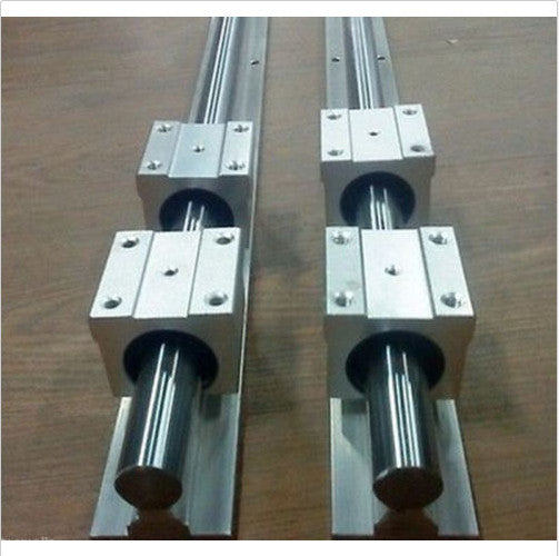 2pcs SBR20-1100mm Linear rail rod support 4pcs SBR20UU Bearing Block Slide