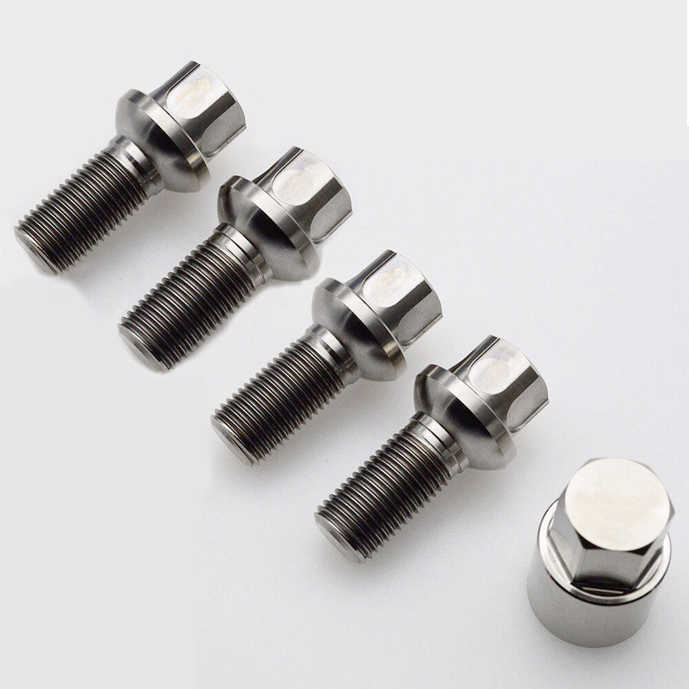 ya 5 8.7 Wheel Lock Anti Theft Bolt M14x1.5mm Titanium Set (4 Bolts+1Key) for Benz series