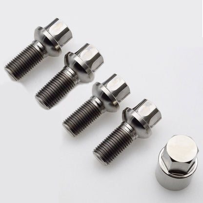 ya 5 8.7 Wheel Lock Anti Theft Bolt M14x1.5mm Titanium Set (4 Bolts+1Key) for Benz series