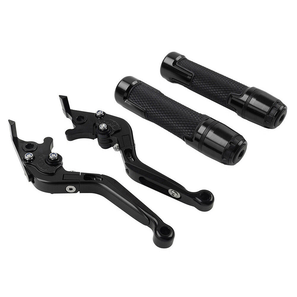 ya 2 7.15 Folding Extendable Brake Clutch Lever Handlebar Grip Set for Kawasaki