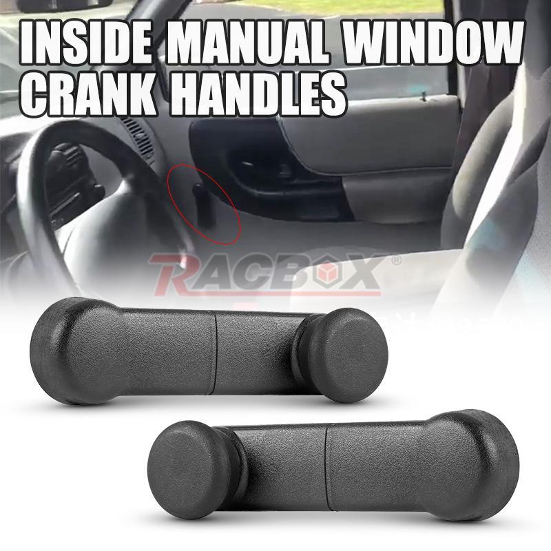 ya 11 6.6 Pair Inside for MAN ual Window Crank Handle Black for 1993-2014 for Ford RANGER F150 F350