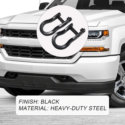 ya 5 8.7 1 pair black tow hooks 84072463 for 2007-2019 for Chevrolet for GMC for Silverado for Sierra 1500