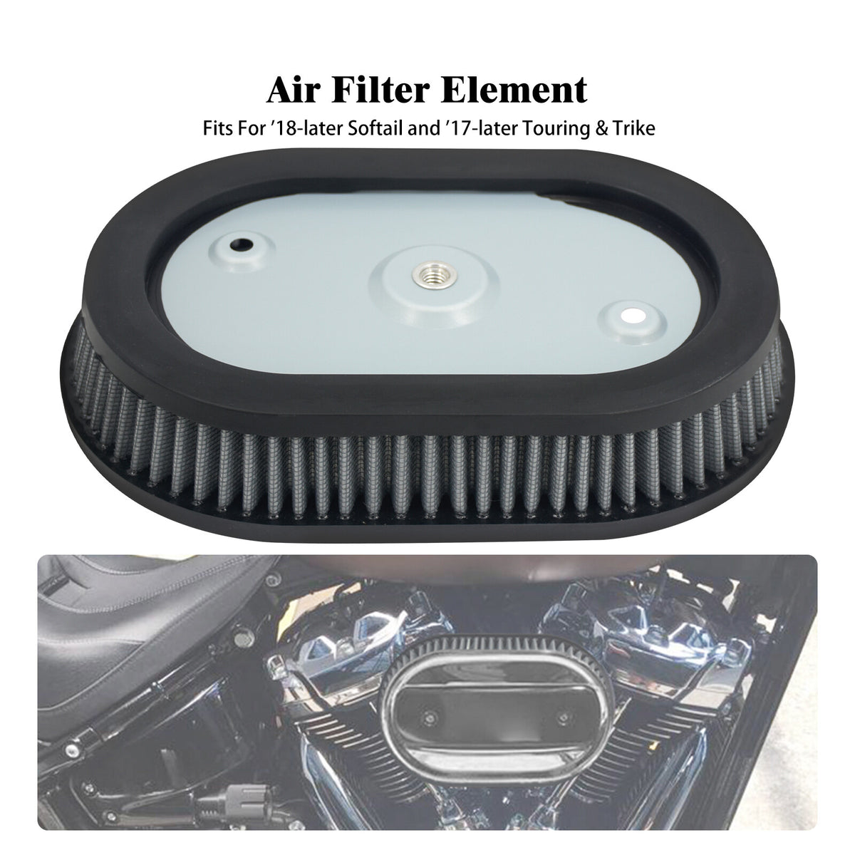 ya 5 8.7 Air Filter Gray Element Replacement FIt for Harley Touring 17-25 Softail 18-2025