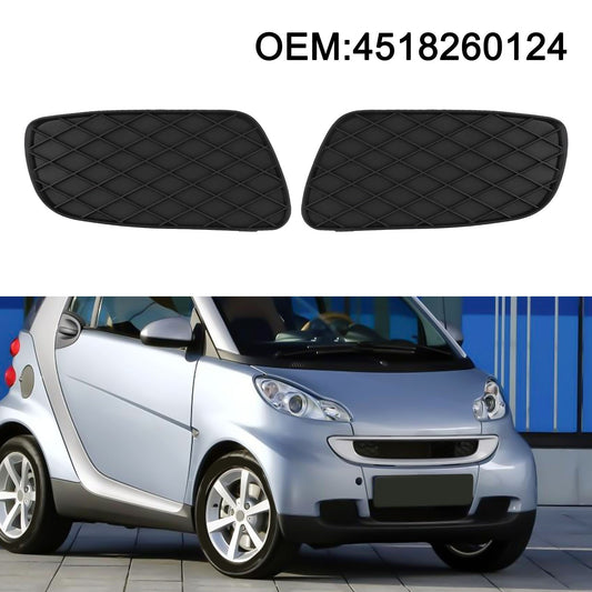 ya 4 6.17.2 1Pair Front Lower Bumper Grille Fog Lamp Cover for for Smart For Fortwo 451 08-12