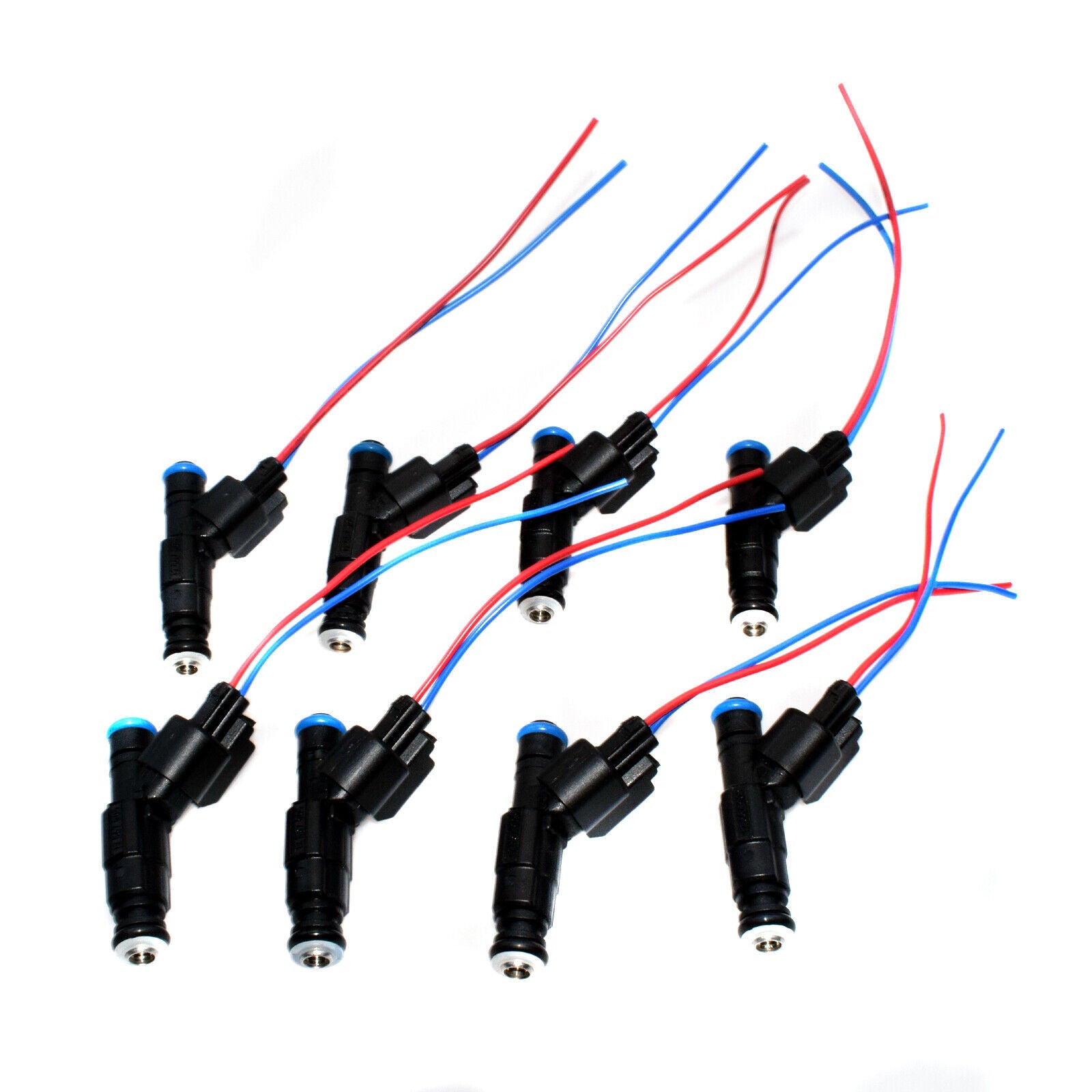 ya 2 7.16 For Mercruiser V8 350 MAG 5.0L 4.3L 6.2L 0280156081 8x Fuel Injector & Pigtail
