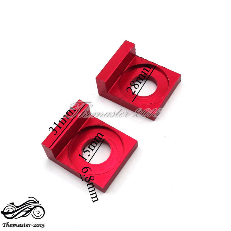 ya 1 7.13 Chain Axle Tensioner Adjuster 15mm For SSR XR50 CRF70 KLX TTR IMR Pit Dirt Bike
