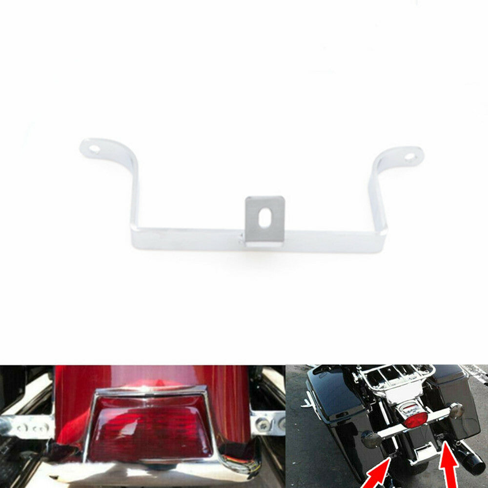 ya 12 5.21 Chrome Rear Saddlebag-To-Fender Support Bracket Mount for Harley Touring FLHX
